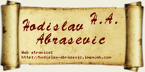 Hodislav Abrašević vizit kartica